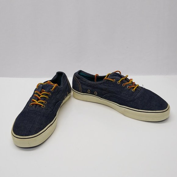 American Eagle Mens Size US 11 Denim Lace Up Low Top Casual Slip On Loafer Shoes - Picture 1 of 10